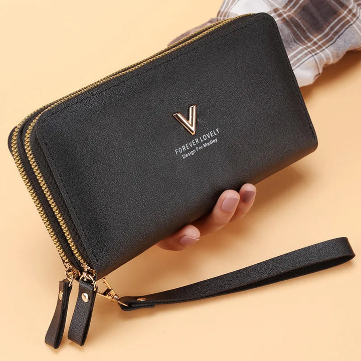 Women’s PU Leather Long Wallet – Tassel Clutch