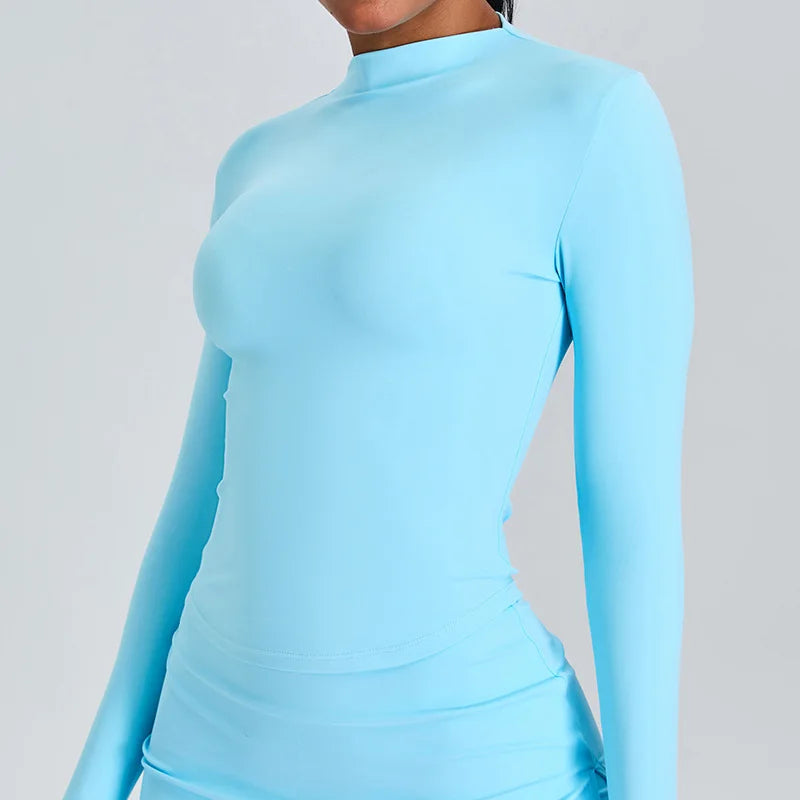 Yoga Shirts For Women Long Sleeve Fitness Long Sleeve Running Gym Clothes Workout Dry Fit Breathable High Elastic Sports Top