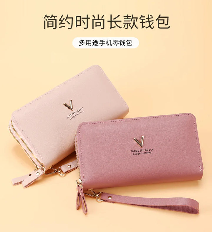 Women’s PU Leather Long Wallet – Tassel Clutch