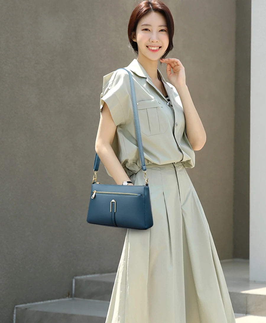 Women’s Luxury Leather Shoulder & Crossbody Bag – Designer 2024