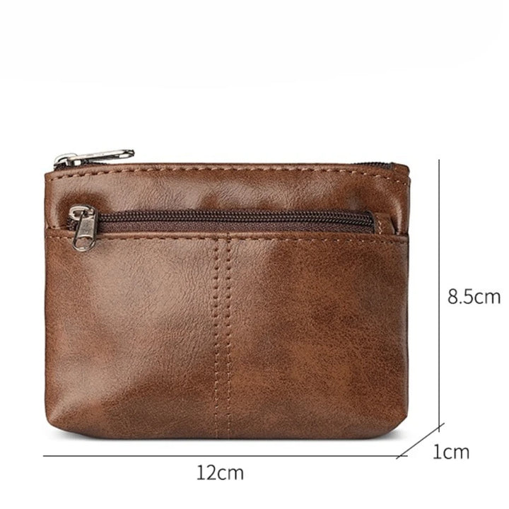 Leather Coin Purse Mini Wallet for Men, Women & Kids