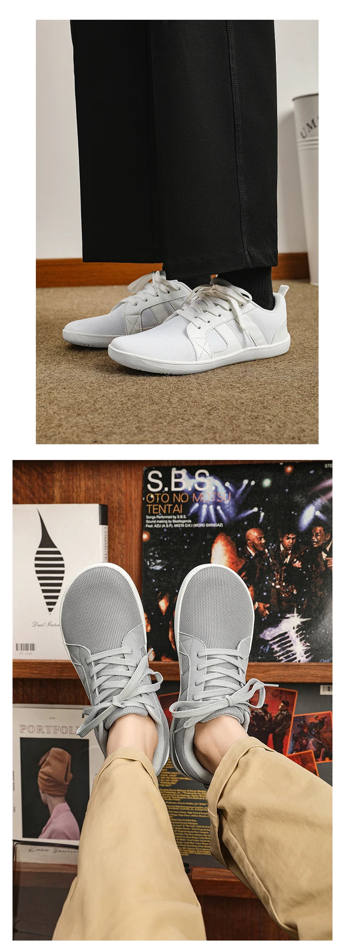 New Minimalist Shoes for Men Wide Toe Barefoot Zero Drop Shoes Casual Breathable Mesh Lightweight Walking Sneakers Man