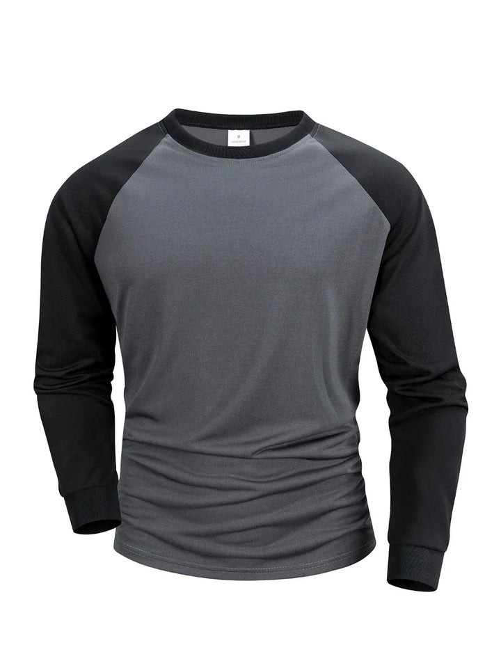 T Shirt for Men O-neck Casual Long Sleeve T-shirts Solid Color Men's Clothing Full Length Sleeve for Spring Summer Undershirts