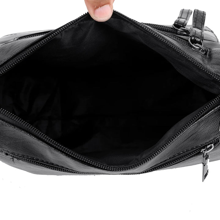 Luxury Women’s Leather Handbag – Multi-Pocket Crossbody & Shoulder Bag 2024