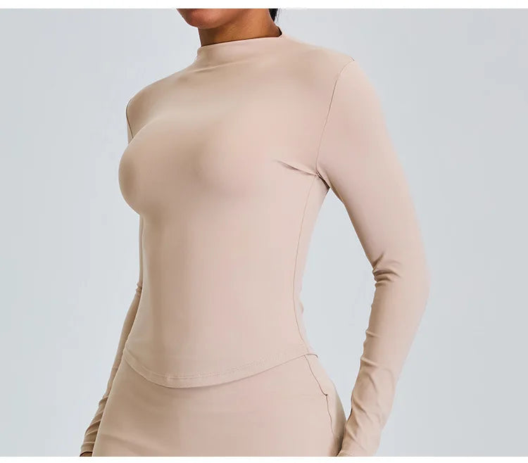 Yoga Shirts For Women Long Sleeve Fitness Long Sleeve Running Gym Clothes Workout Dry Fit Breathable High Elastic Sports Top