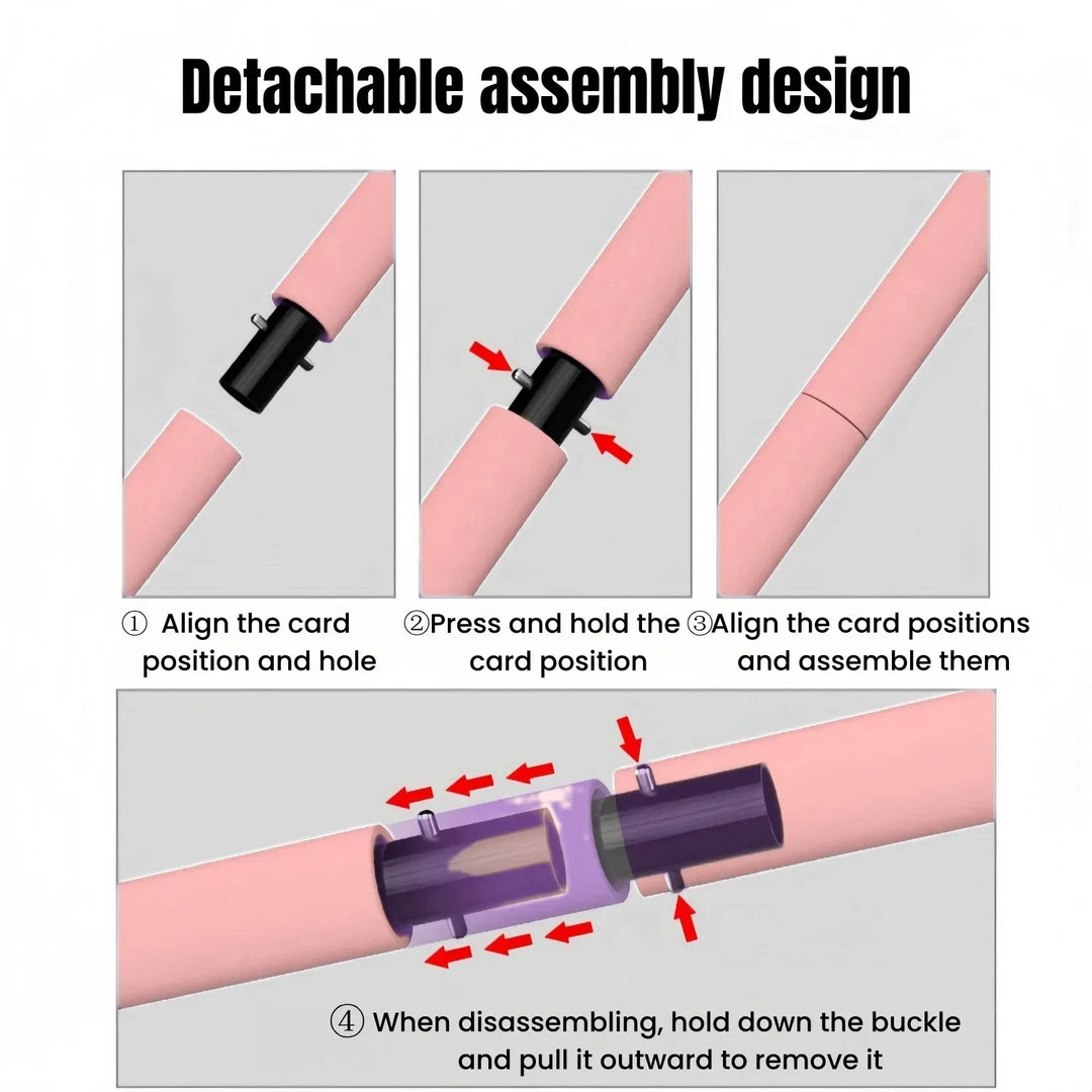 قضيب تمارين رياضية منزلي StretchPro™ مع أربطة