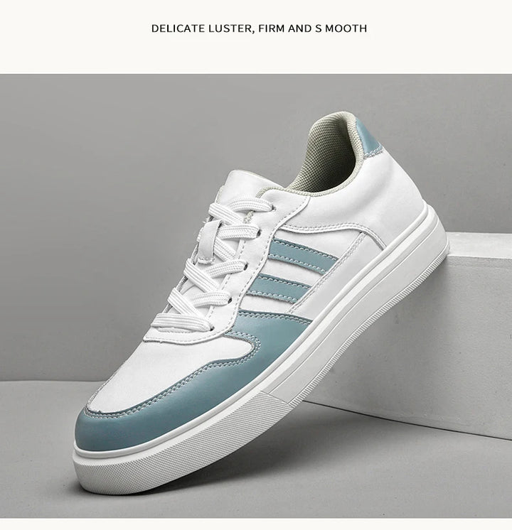 Shoes for Men Four Season Vulcanized Footwear Non-slip Casual Sneakers Fashion New Leather Round Toe Walking shoes tenis jeans