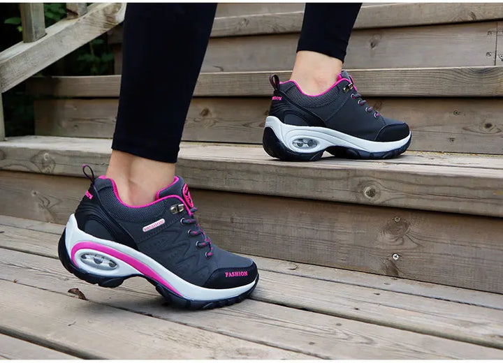 Women’s Waterproof Platform Sneakers – Outdoor Hiking & Running Shoes