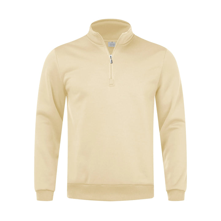 Men Sweatshirts Fall Spring Thicker Half Zip Pullover Hoody Solid Color Turtleneck for Male Outdoor
