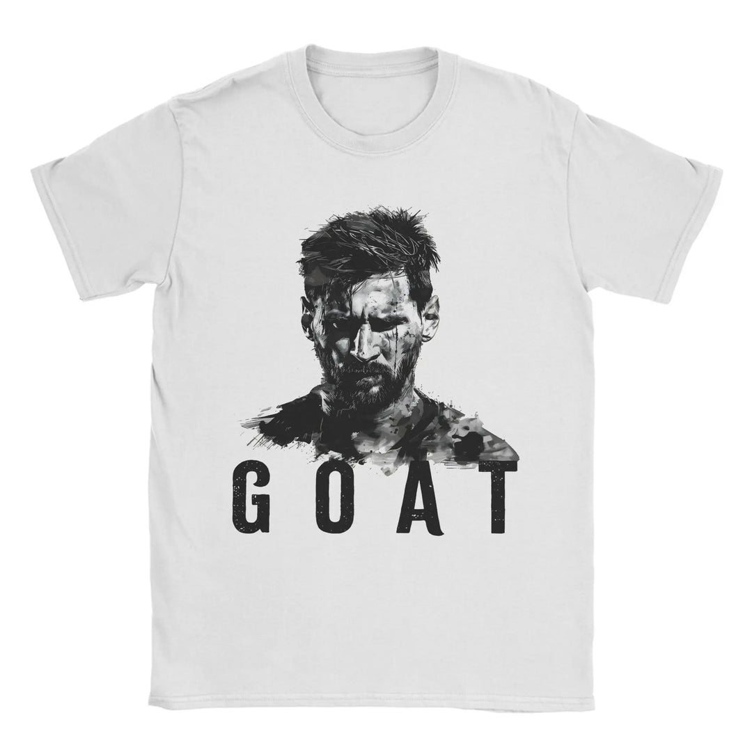 Men T-Shirts Football Messis Leisure Cotton Tee Shirt Short Sleeve  T Shirts Round Neck Clothing Unique