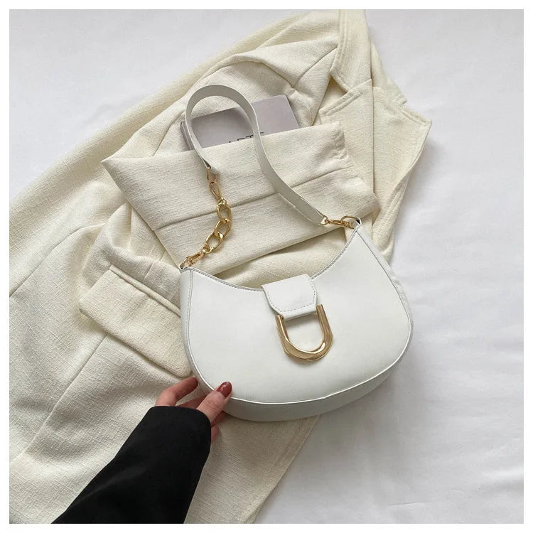 PU Leather Women’s Shoulder Bag – Trendy Underarm Purse