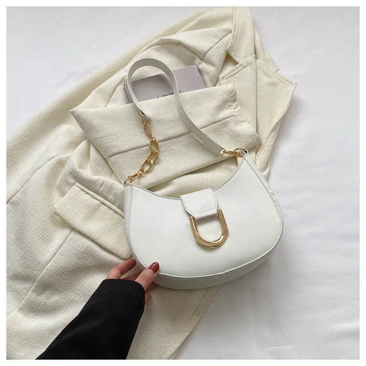 PU Leather Women’s Shoulder Bag – Trendy Underarm Purse