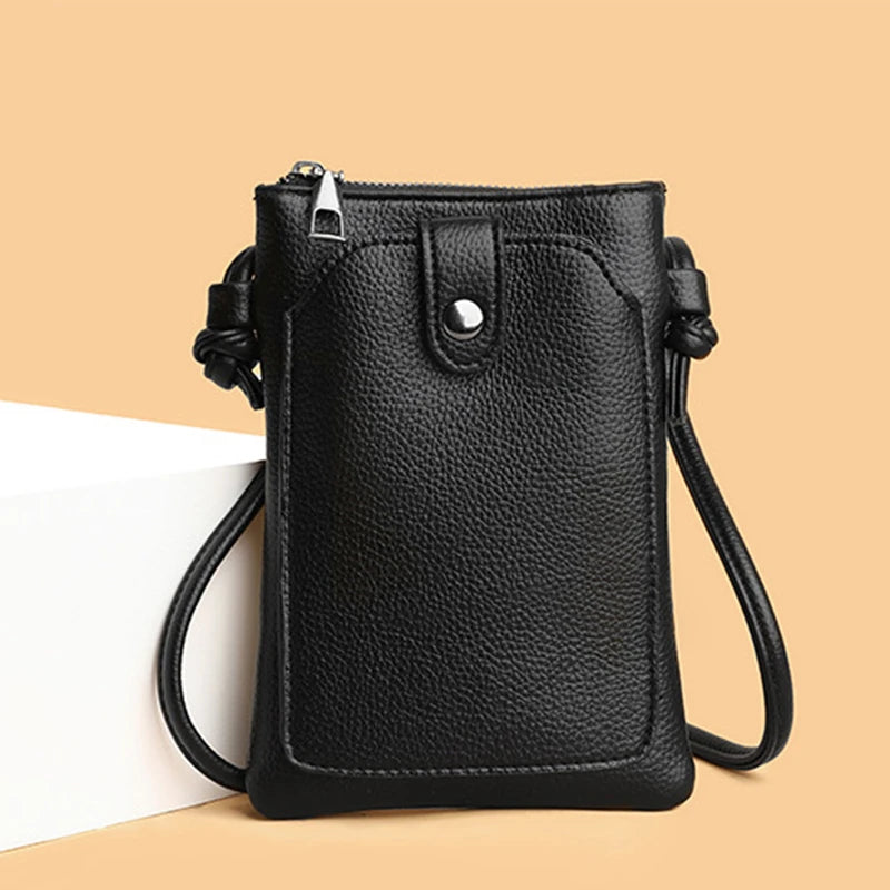 حقيبة كتف وحقيبة كروس نسائية من الجلد الصناعي - سعة كبيرة