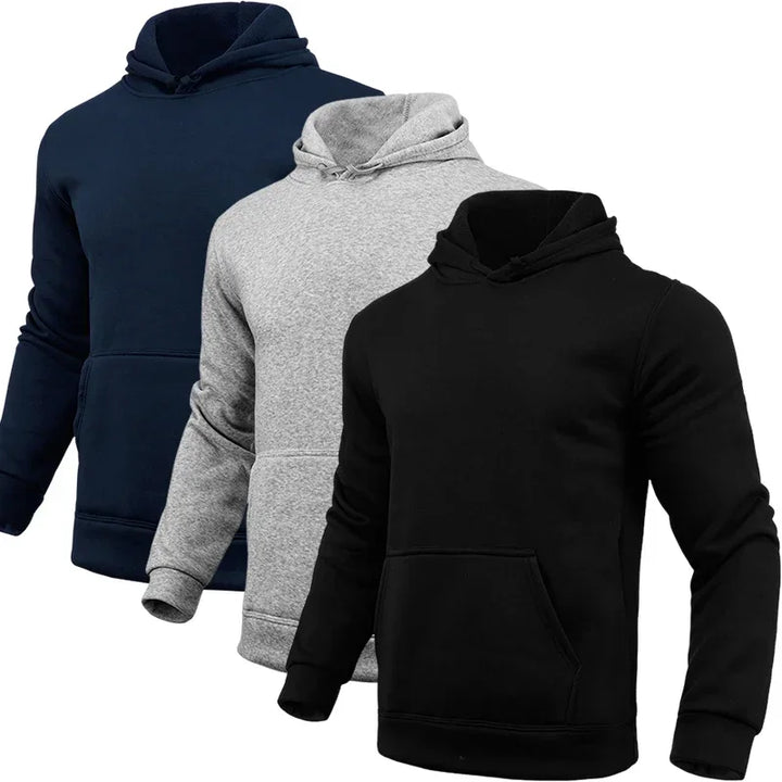 Men’s Hooded Sweatshirt – Sports Casual Fashion, Daily Comfort