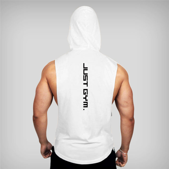 Muscleguys Gym Hooded Tank Top Men Fitness Clothing Cotton Bodybuilding Hoodie Vest Workout Singlets Sports Sleeveless Shirt