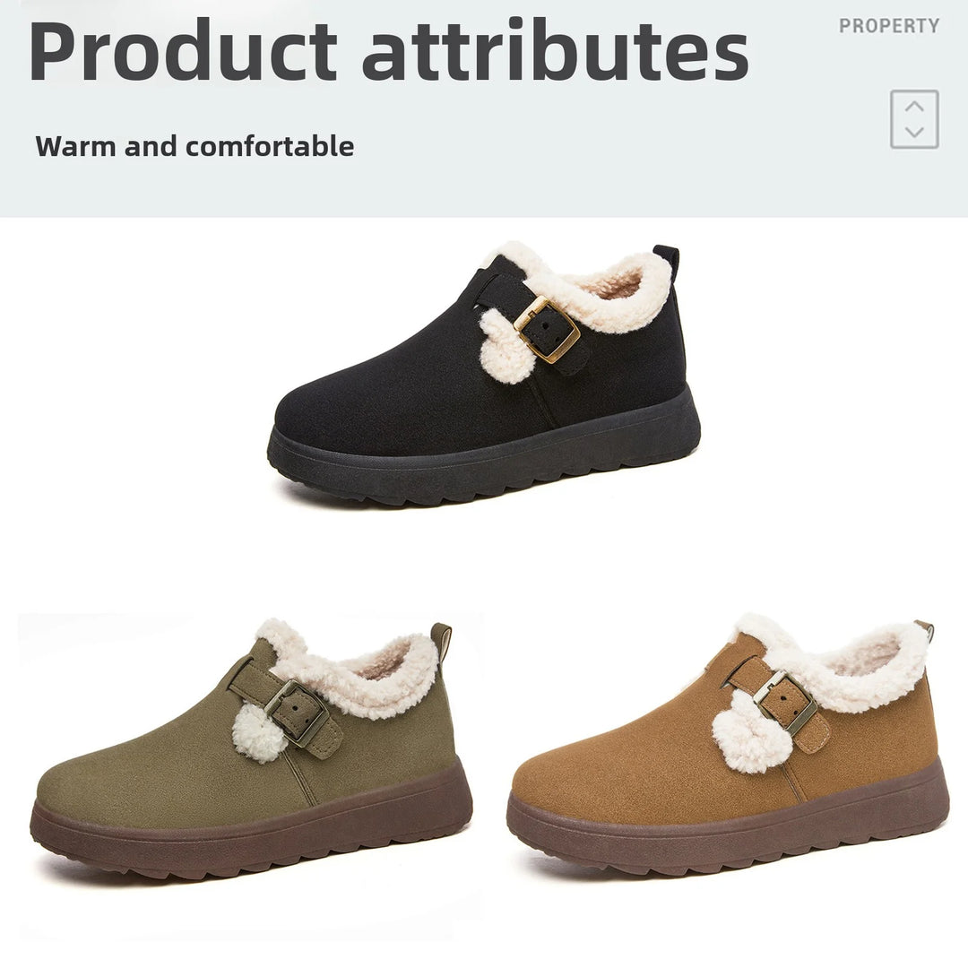 Women’s Winter Ankle Boots with Fur – Warm & Casual 2025