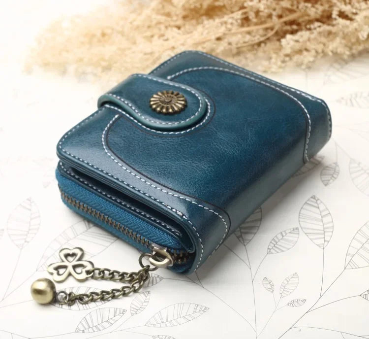 Women’s PU Leather Wallet – Small Coin Card Holder Short Clutch Purse