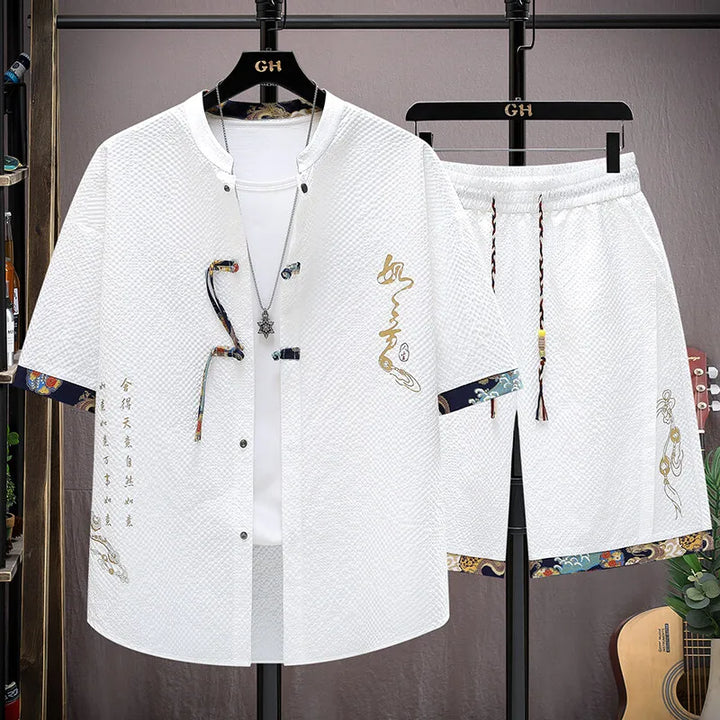 طقم قميص وشورت رجالي كاجوال - صيف 2025