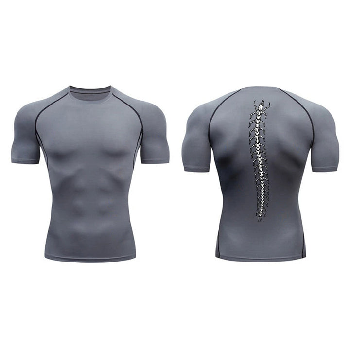 High Elasticity Compression Shirts for Men Gym Workout Quick Dry T-shirt Tops Breathable Training Running Sportswear Rash Guard