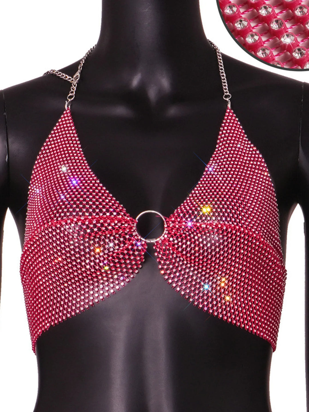 Sexy black White Summer crop top women festival Beach club outfits Party tank top t shirt woman Halter Rhinestones tops topy Hot