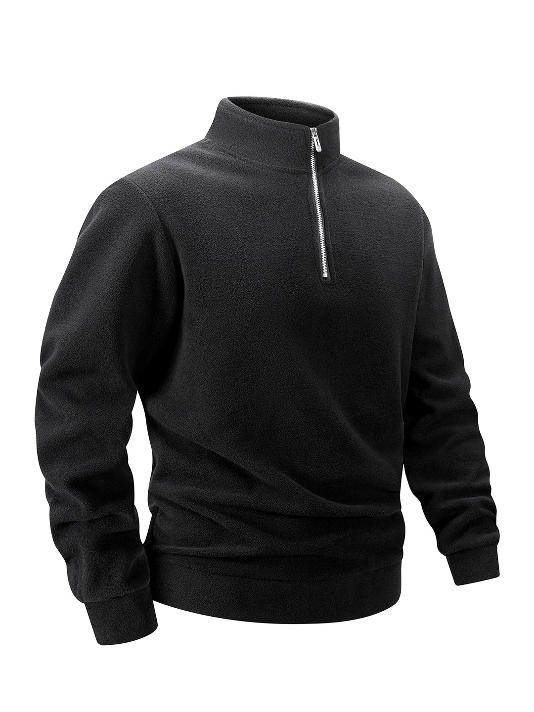 2025 Men Casual Fleece Sweatshirts Tops Men Sport Classic Stand Collar Sweatshirts Men’s Quarter Zip Hoodie Basic Pullover 3XL