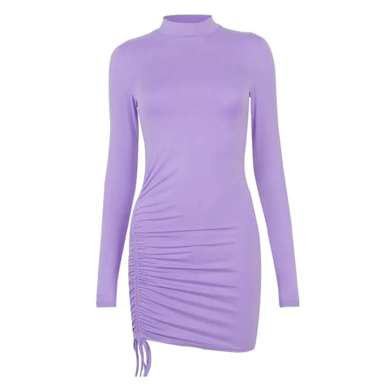 Women’s Long Sleeve O-Neck Dress – Tight-Fit Elegant Party Dress 2025
