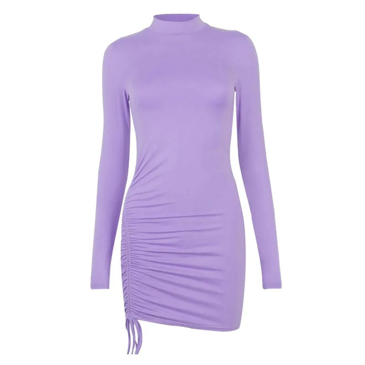 Women’s Long Sleeve O-Neck Dress – Tight-Fit Elegant Party Dress 2025