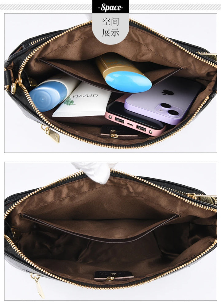 Women’s Luxury Leather Shoulder & Crossbody Bag – Designer 2024