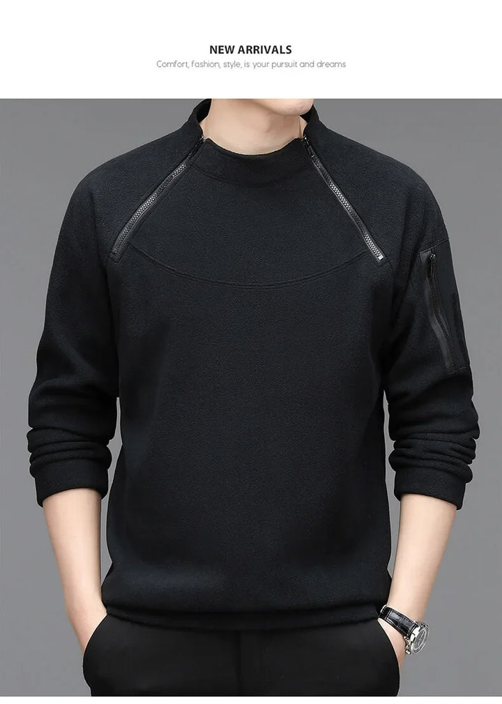 Men's Sweatshirs Spring Fall Long-sleeved T-shirt Top Loose Trend Round Neck Bottoming Shirt Lightweight Casual Sports