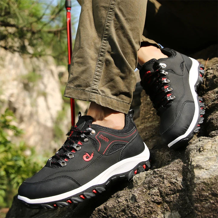 Men’s Leather Casual Sneakers – Lightweight Walking Shoes for Spring, Autumn & Winter