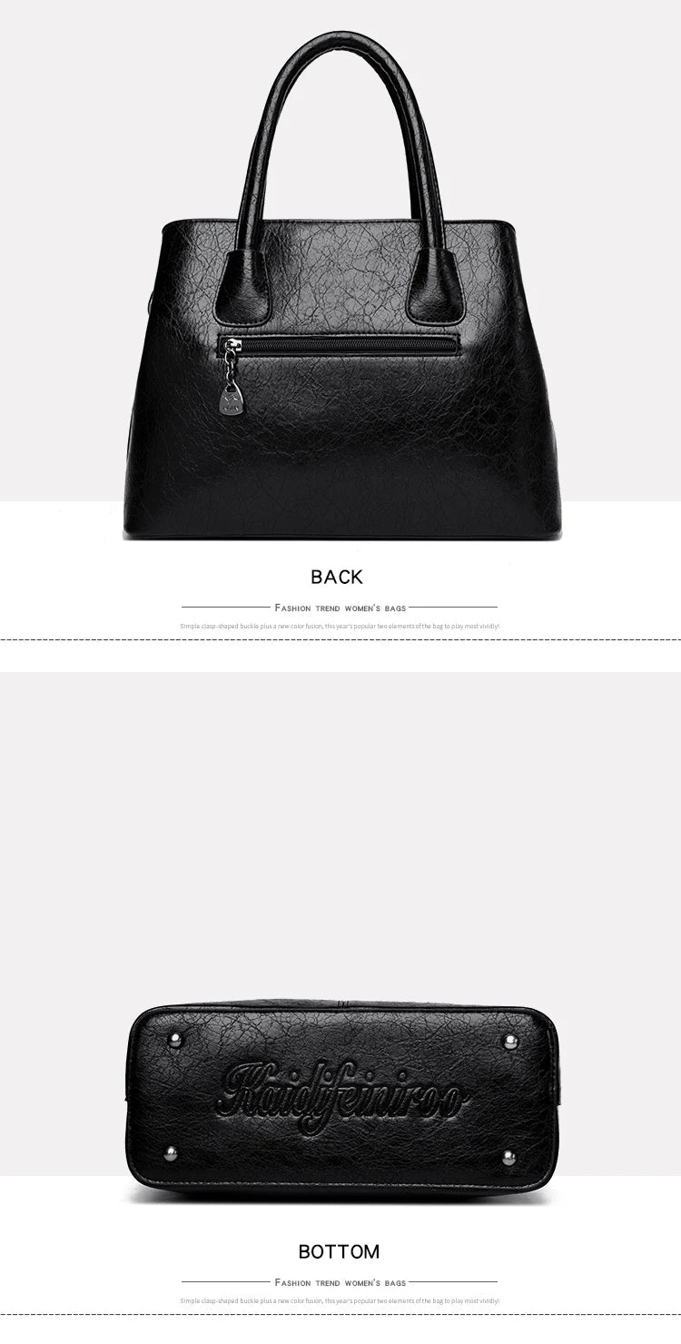 Women’s PU Leather Tote & Crossbody Handbag – Large Shoulder Bag