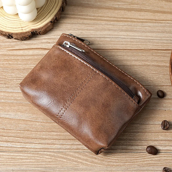 Leather Coin Purse Mini Wallet for Men, Women & Kids