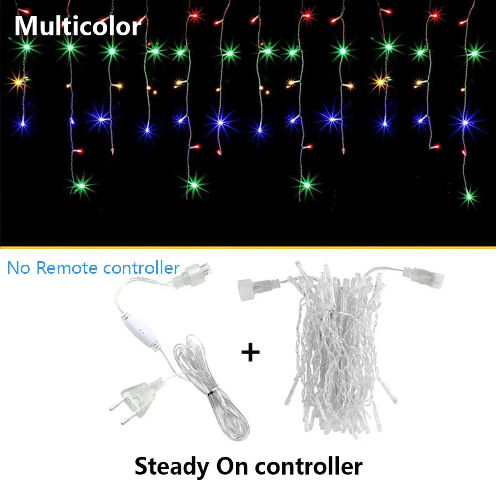 أضواء سلسلة جليدية LED للحديقة والفناء