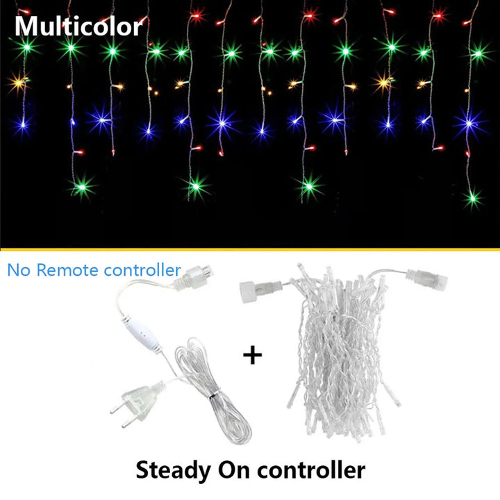 أضواء سلسلة جليدية LED للحديقة والفناء