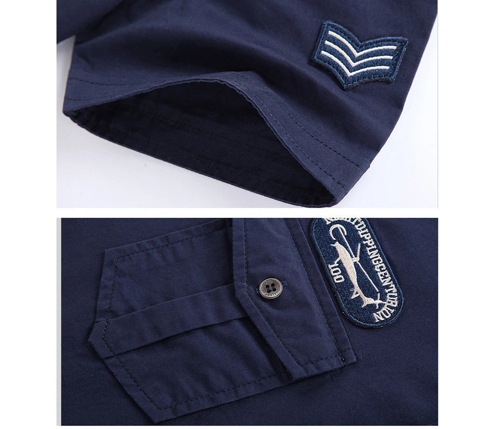 Spring Summer Men's Tactical Shirts Outdoor Men Cotton Shorts Sleeve Military Shirts Fashion Men Button Hiking Work Shirts