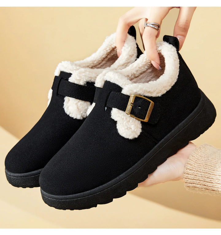 Women’s Winter Ankle Boots with Fur – Warm & Casual 2025