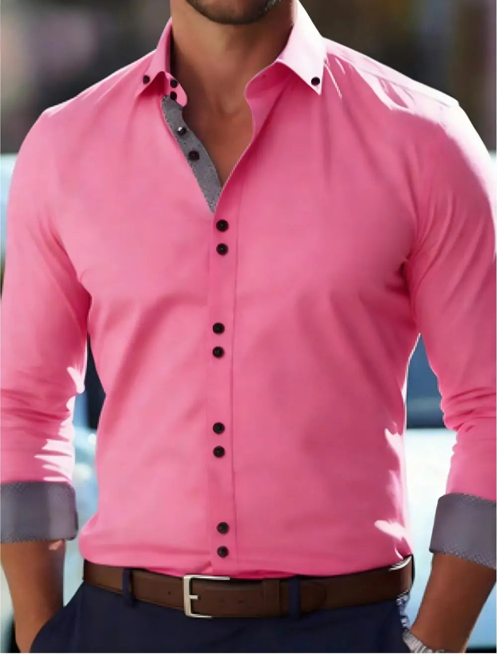 New Casual Men's Shirts Are Fashionable and Elegant, Suitable for Outdoor Wear, Flat Shirts, and Fashionable and Elegant Summer