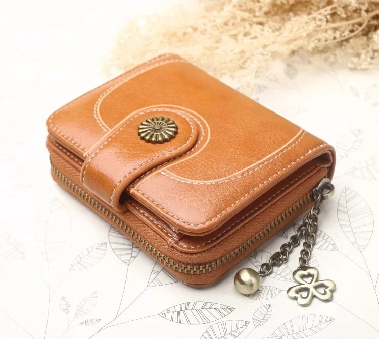 Women’s PU Leather Wallet – Small Coin Card Holder Short Clutch Purse