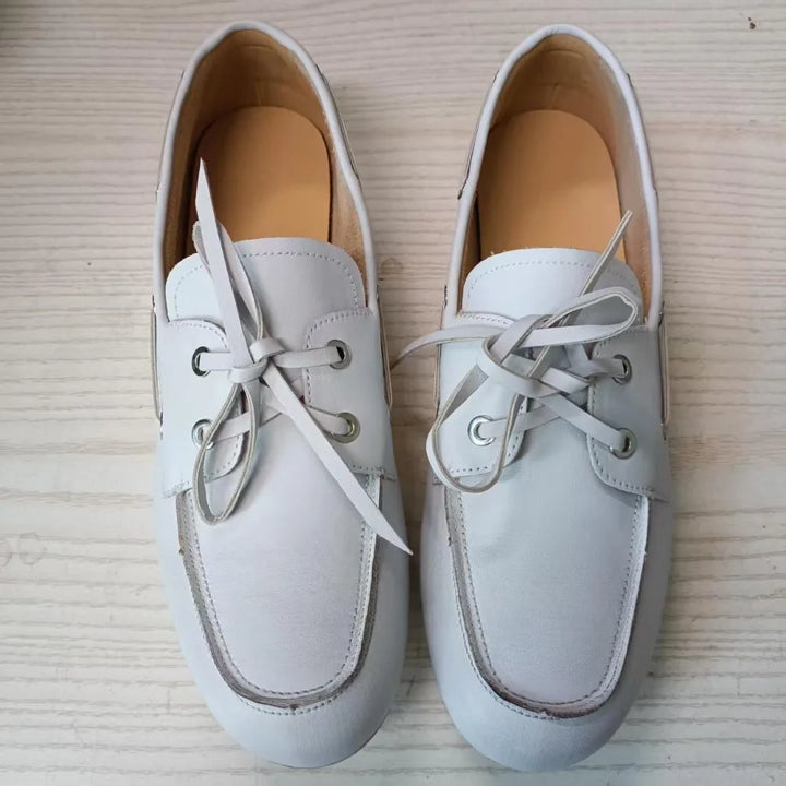 Women’s Leather Loafers – Soft-Soled Retro Spring/Autumn Shoes 2026