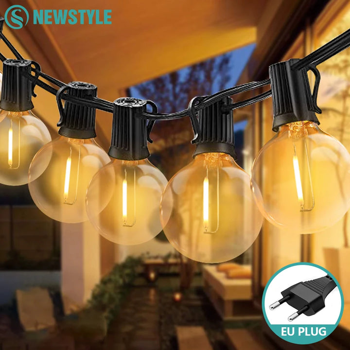 LumiGlow™ G40 LED Patio String Lights – 30M