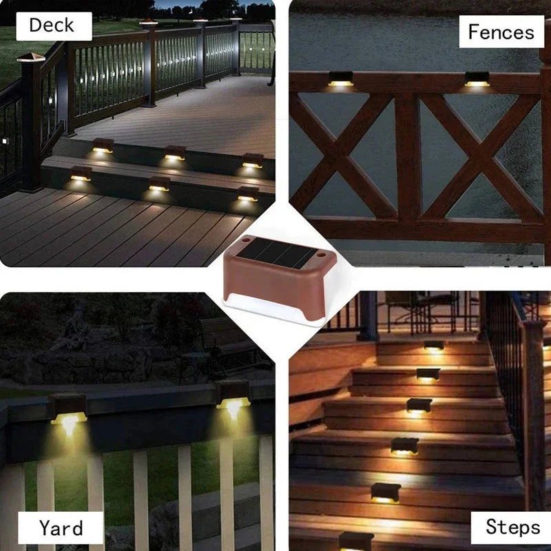 LumiStep™ Solar Stair Lights – Waterproof