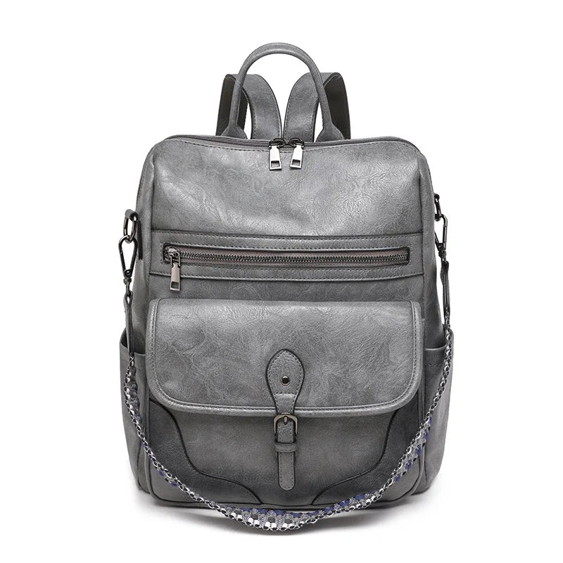 Women’s PU Leather Backpack – Fashion Anti-Theft Shoulder Bag