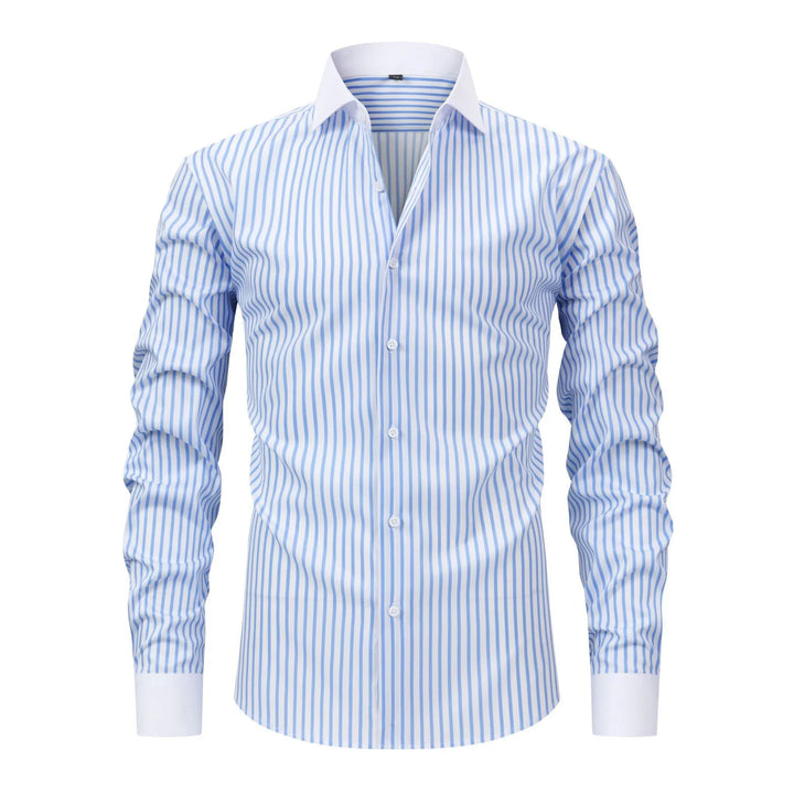Summer Best-selling Men's Long-sleeve Button-down Shirt, No Ironing and Anti-Crease Properties Suitable for Daily Casual Wear