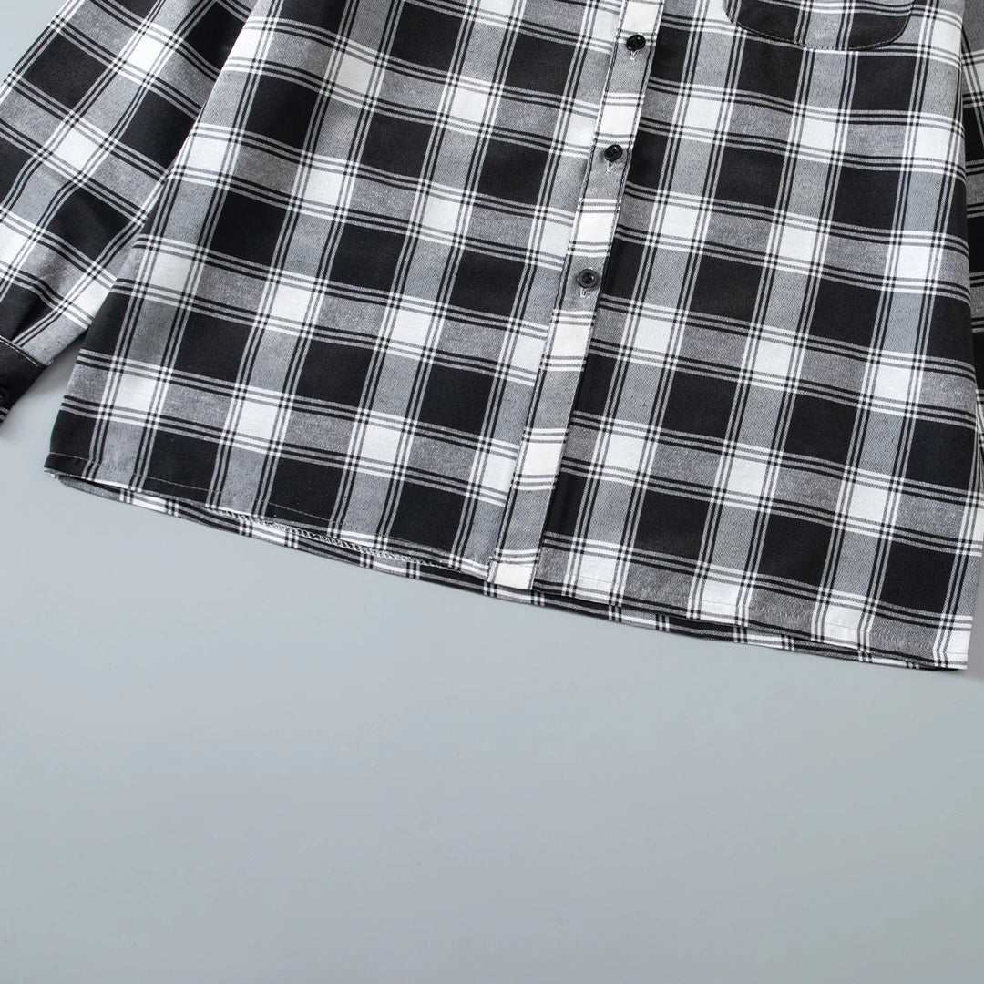 Men's Shirt Spring And Autumn Coat Fashionable Classic Checkered Youth Casual Comfortable And Fashionable Button Up Long Sleeved