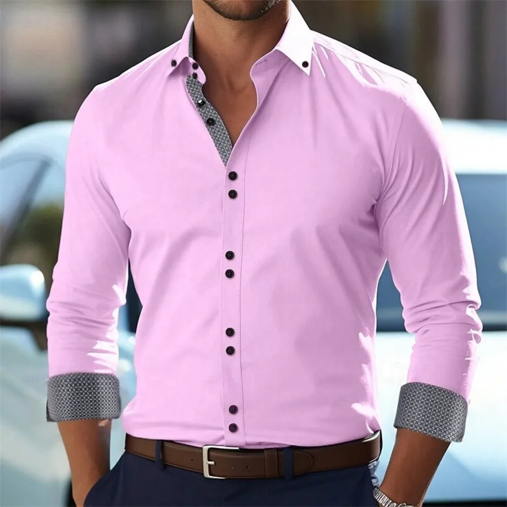 New Casual Men's Shirts Are Fashionable and Elegant, Suitable for Outdoor Wear, Flat Shirts, and Fashionable and Elegant Summer