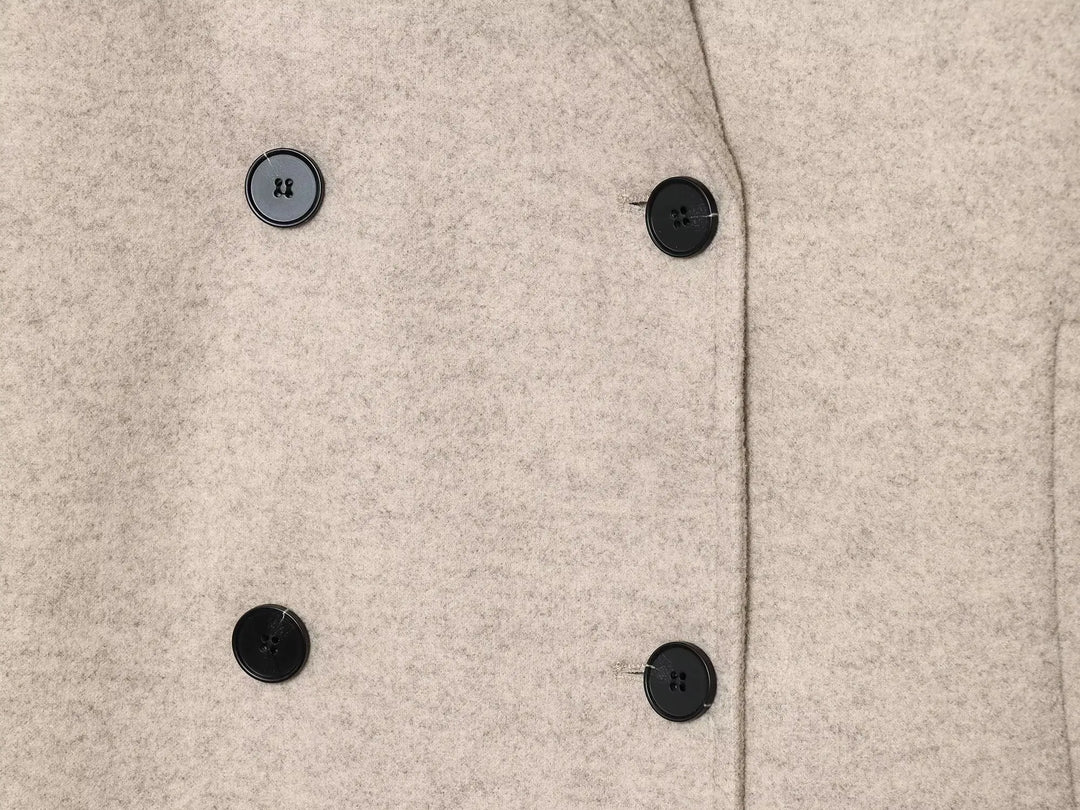 Women’s Double-Breasted Jacket – Elegant Lapel Coat for Autumn & Winter 2025