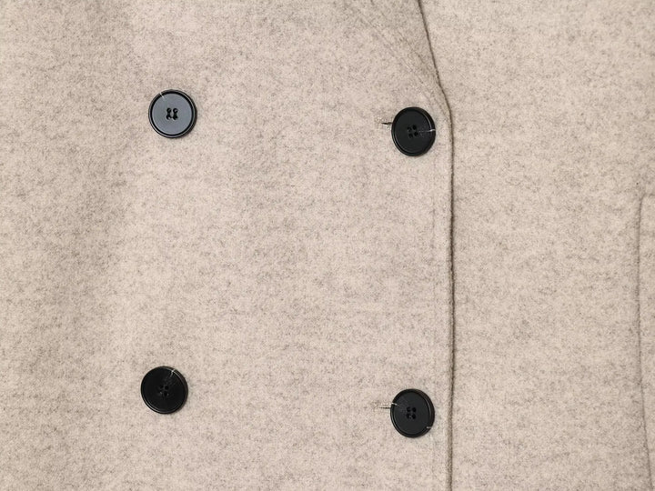 Women’s Double-Breasted Jacket – Elegant Lapel Coat for Autumn & Winter 2025