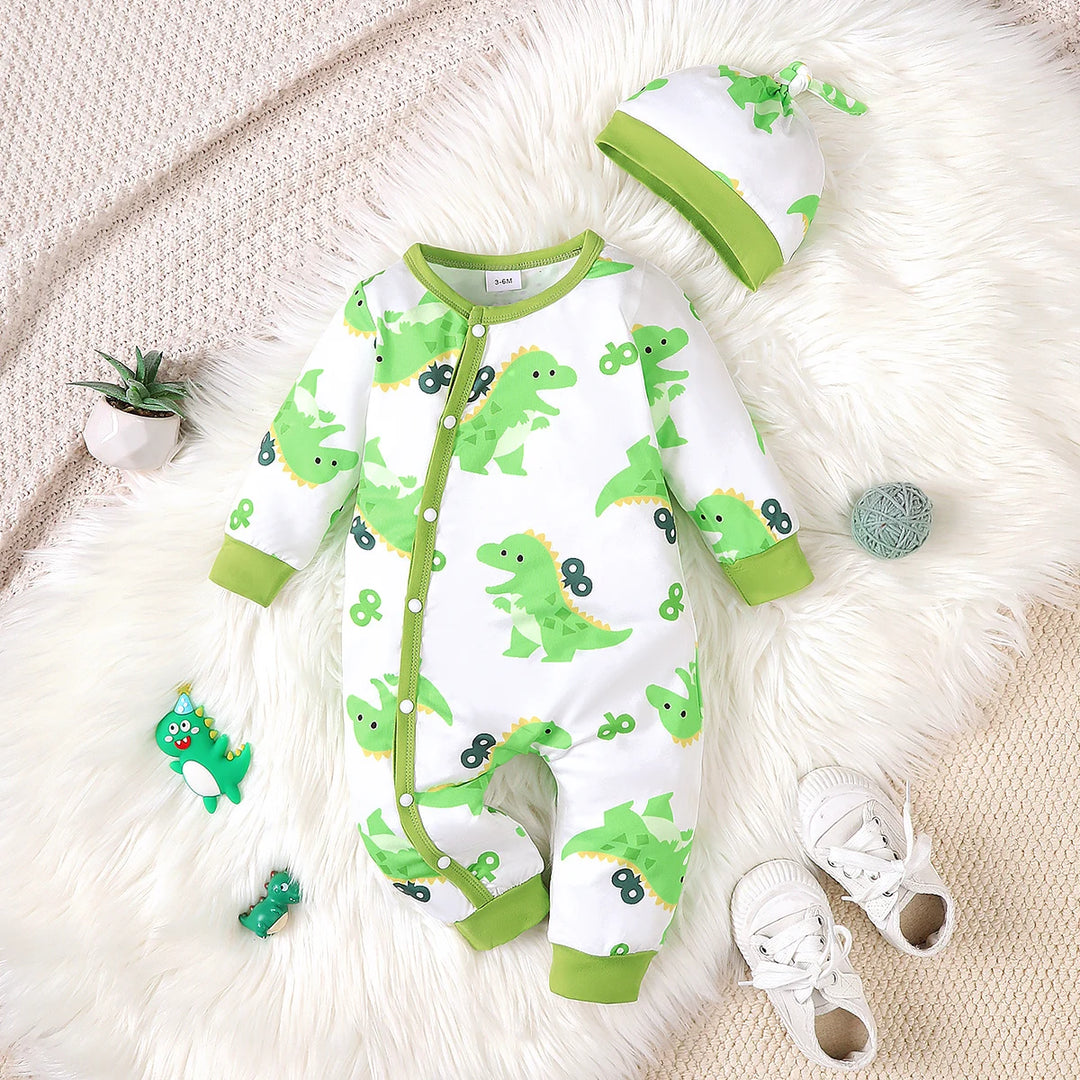 TinyBear™ Weicher Baby-Einteiler für Jungen – Modischer Winter-Strampler