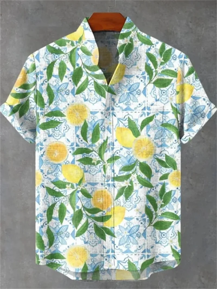 Men's Hawaiian Shirt, Men's 3D Printed Short Sleeved Shirt, Beach Vacation Linen