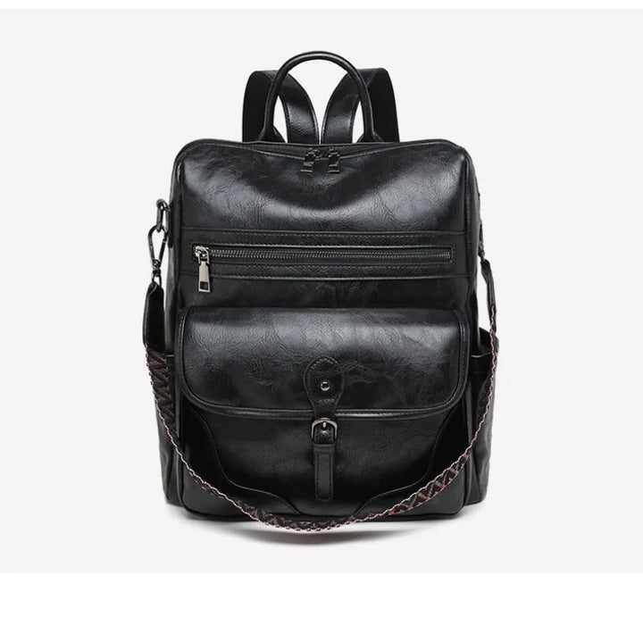 Women’s PU Leather Backpack – Fashion Anti-Theft Shoulder Bag